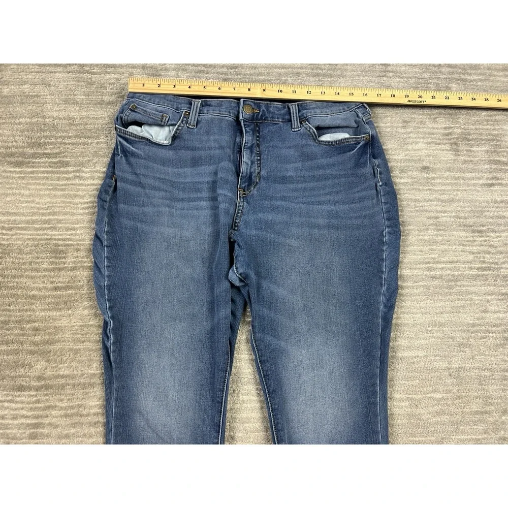 Time and Tru Jeans Womens‎ 14 Blue Denim Cotton Blend High Rise Skinny